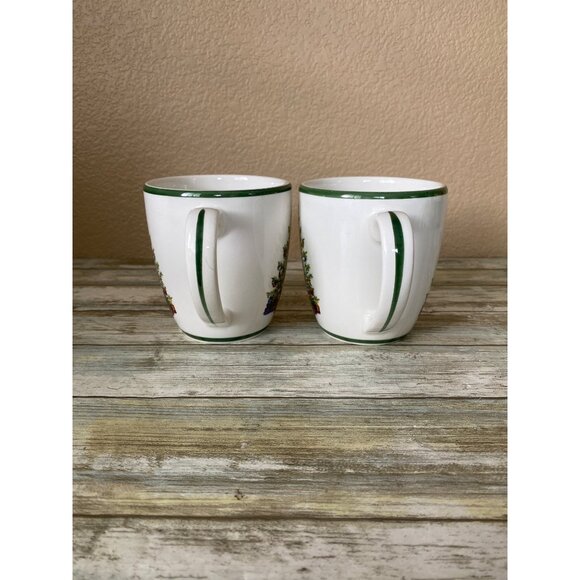 Set of 2 Christopher Radko Holiday Celebrations Christmas Tree Mugs 12 oz - Picture 4 of 10